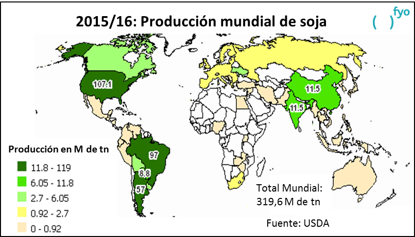 SOJA : Géographie de la production de soja - Encyclopædia Universalis